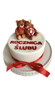 Tort na Rocznicę Ślubu z misiami