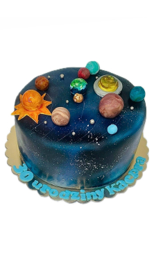 Tort Kosmos z planetami