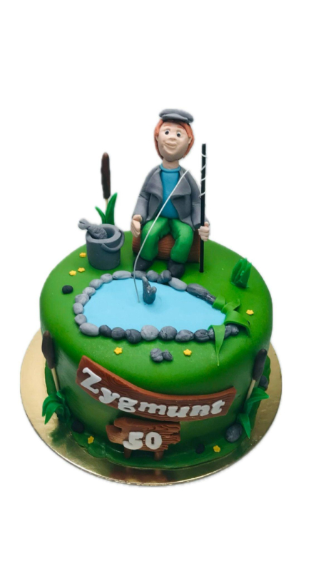 Tort z rybakiem