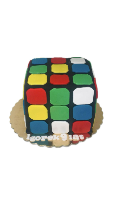 Tort 3D kostka rubika  do 20 porcji