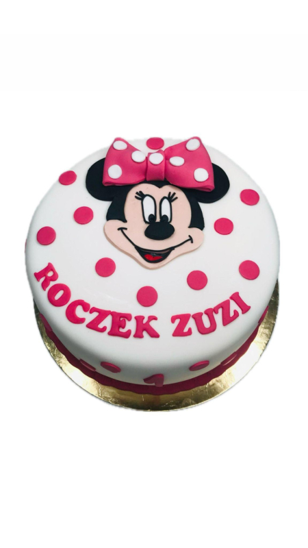 Tort dla dziewczynki na roczek z Myszką Minnie