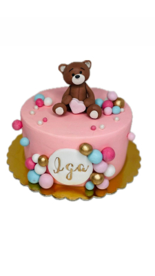 Tort dla dziewczynki z misiem