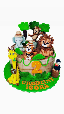 Tort zwierzątka Safari