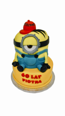 Tort Minionek na 60 urodziny  do 30 porcji