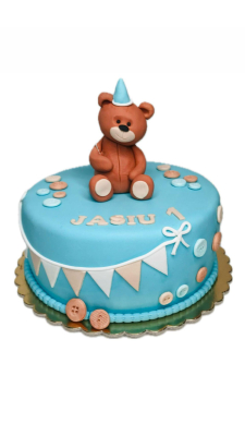 Tort na roczek z misiem