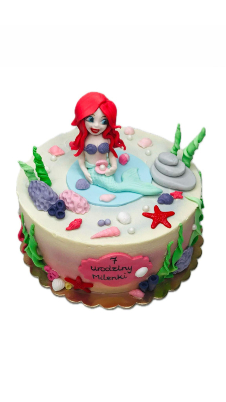 Tort Syrenka Arielka dla dziewczynki