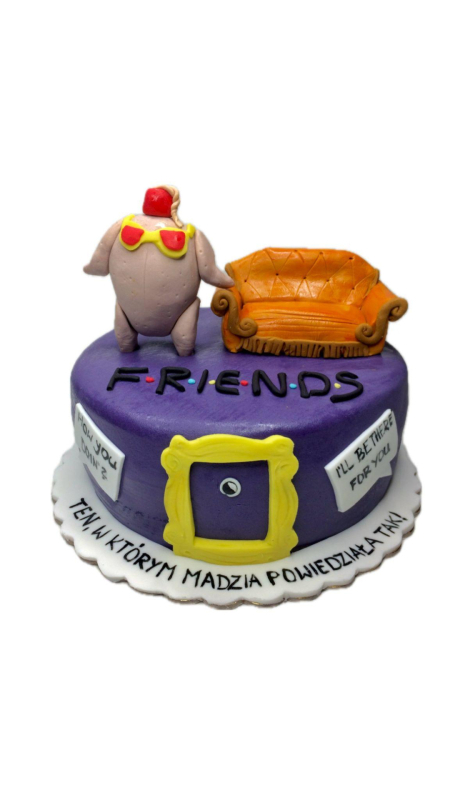 Tort z serialu FRIENDS, kanapa i kurczak